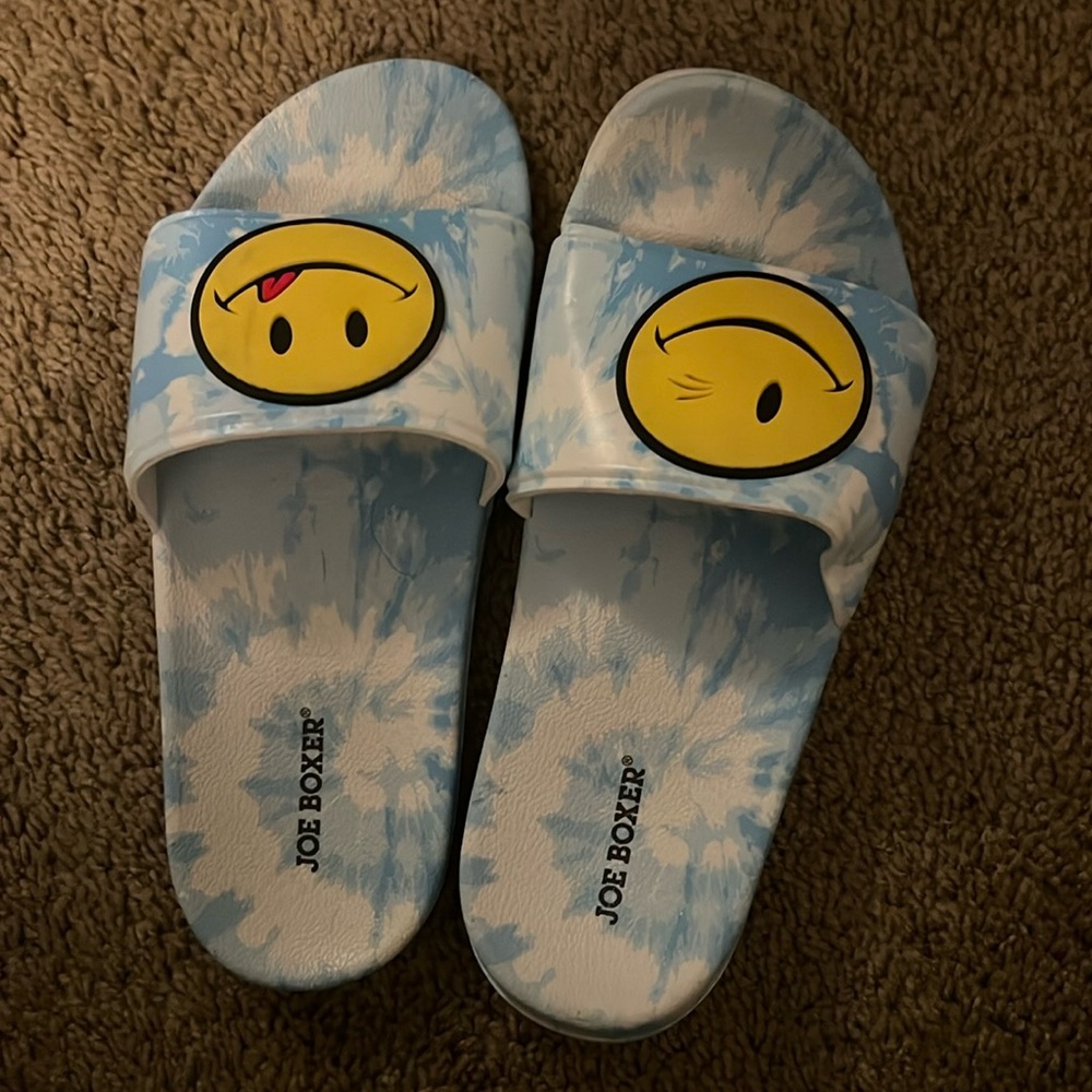 smiley slipper sandals
